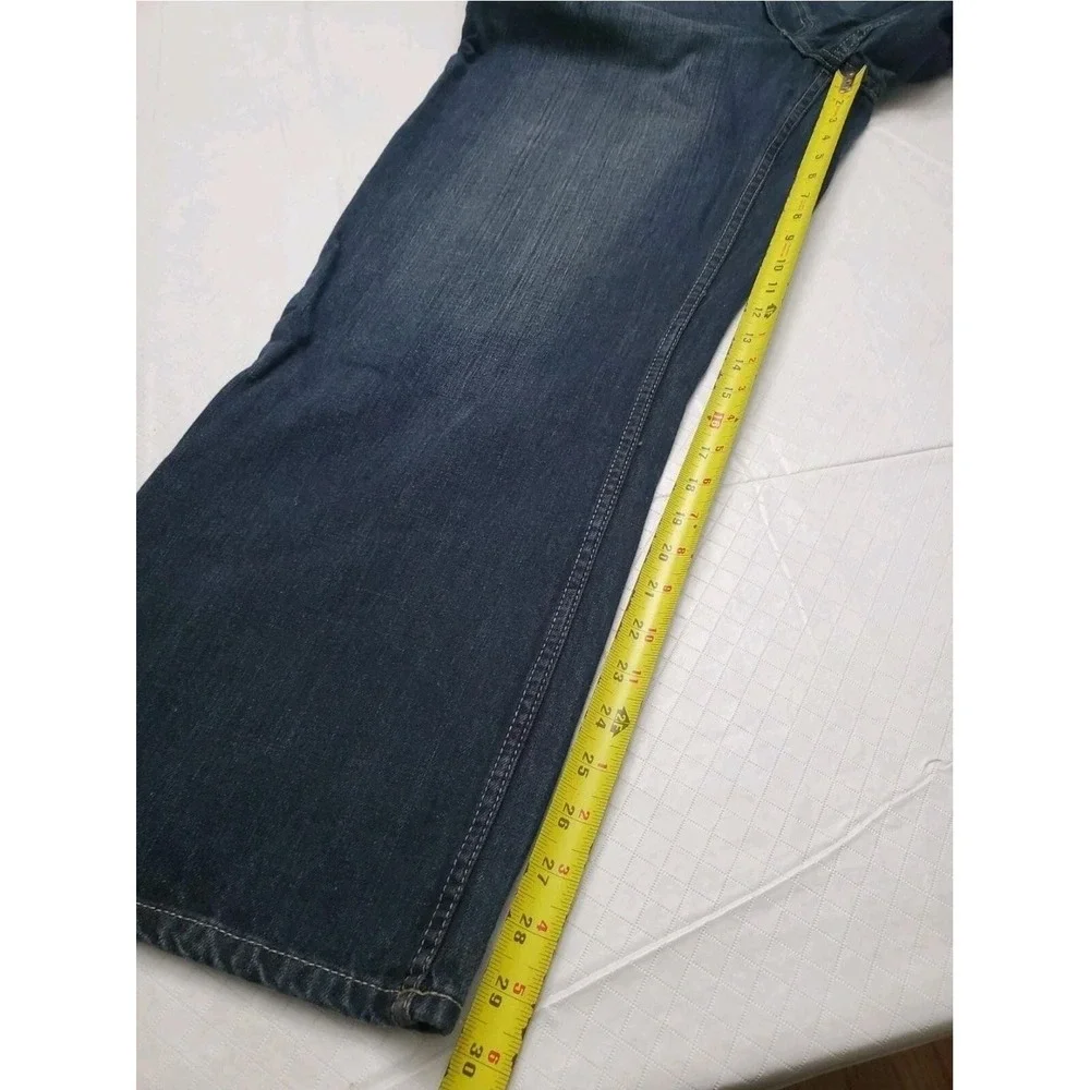 True Nation Jeans Mens 42x32 Blue Relaxed Fit Straight Leg Denim Big & Tall